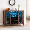 thumbnail image 3 of Wine Bar Cabinet with Led Ligh Brown, 3 of 5