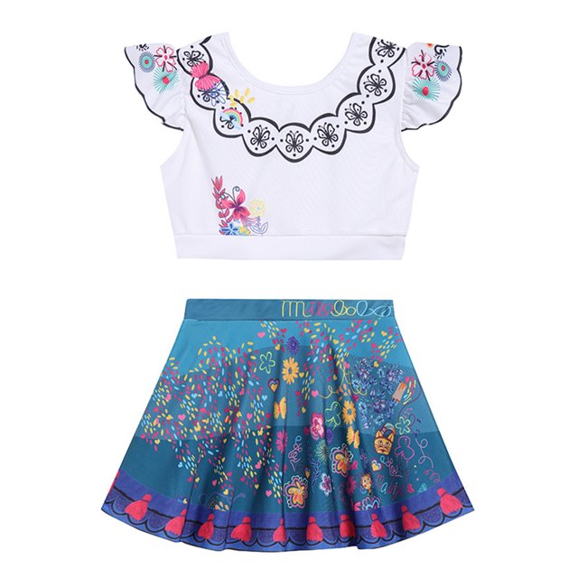 HAWEE Girls Two Piece Swimsuit Encanto Mirabel Swimsuit Isabella Pepa Dolores Bathing Suit Magic Family Tankini