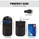 thumbnail image 3 of Xiao Hua Paquete de 2 bolsas Faraday mejoradas para llaveros de coche, protector de llaves, funda con bloqueo de señal RFID, antirrobo, antirradiación y antipiratería, color negro., 3 of 5