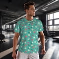 thumbnail image 3 of Wukai Cherry Strawberry Floral Print Men's Short-Sleeved Mesh T-Shirt,Quick-Dry Short Sleeve Workout T-Shirt-4X-Large, 3 of 8