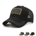 thumbnail image 2 of Mesh Embroidered Baseball Cap Men Women Tactical Army Military USA American Flag Unisex Hip Hop Sport Outdoor Hat Peaked Caps Gao Jinjia LED, 2 of 2