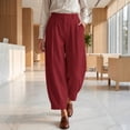 thumbnail image 5 of Womens Wide Leg Pants High Waisted Barrel Silhouette Relaxed Fit for Casual Outings Commutes And Relaxed Days Trousers for Women, 5 of 6