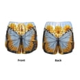 thumbnail image 6 of Uemuo Vibrant Butterfly And Sunflowers Pattern Women's Athletic Shorts High Waisted Running Shorts with Liner Pockets Gym Elastic Workout Shorts-XX-Large, 6 of 9