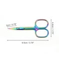 thumbnail image 2 of Unique Bargains 1 Pc Women Bend Scissors Eyebrow Trimmer Scissors For Bathroom Stainless Steel Assorted Color, 2 of 4