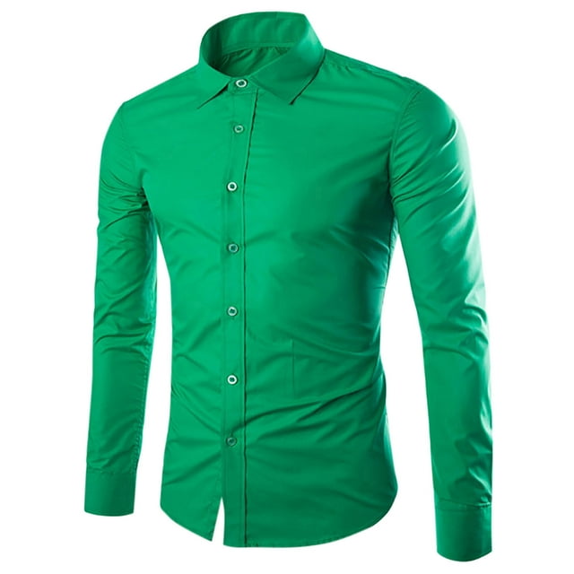 AherBiu Men Shirts Button down Long Sleeve Causal Regular Fitted Causal Loose Fall Winter Classic Solid Color Tee Tshirts