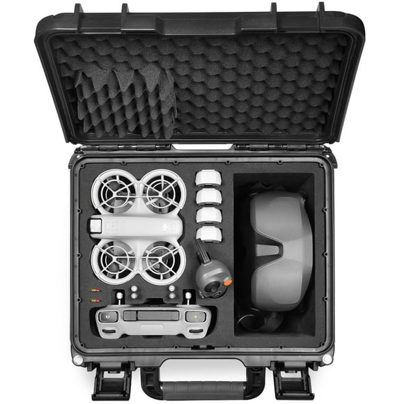 Lekufee Étui Rigide Étanche pour Drone DJI Neo, DJI Neo Fly More Combo, DJI Goggles N3/3/2/Goggles Integra, DJI RC 2, DJI RC N3/N2, DJI RC Motion 3/2, et Accessoires (Étui Seulement)