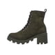 thumbnail image 3 of Botín Urbano Mujer Cómodo Suave Moda Juvenil Casual Ajuste Agujeta Textil Verde Militar 088D4E cafe 23 Incógnita 088D4E, 3 of 7