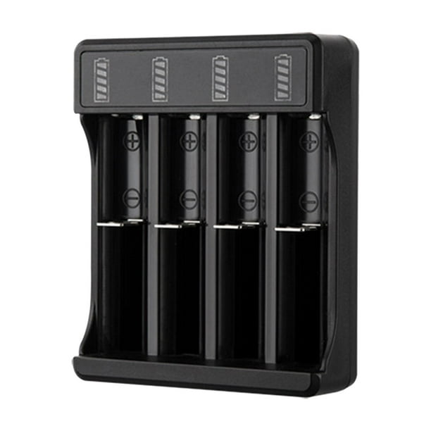 Cargador de batería USB multifuncional con protección de seguridad múltiple, cargador rápido inteligente 4 ranuras