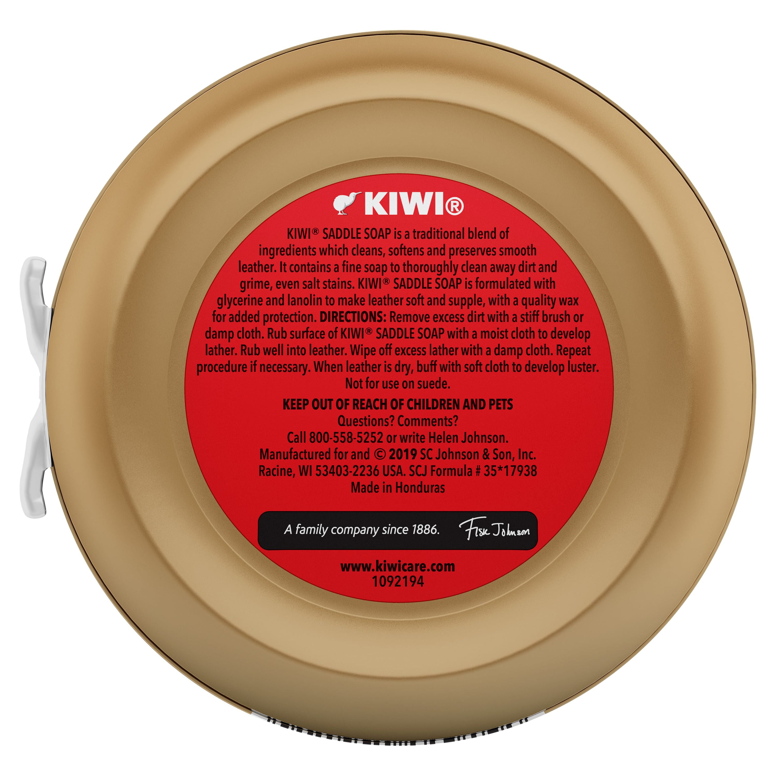 KIWI Leather Outdoor Saddle Soap, 3.125 oz 