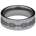 thumbnail image 4 of Ancient Celtic Dragon Tungsten Carbide Ring, 4 of 9