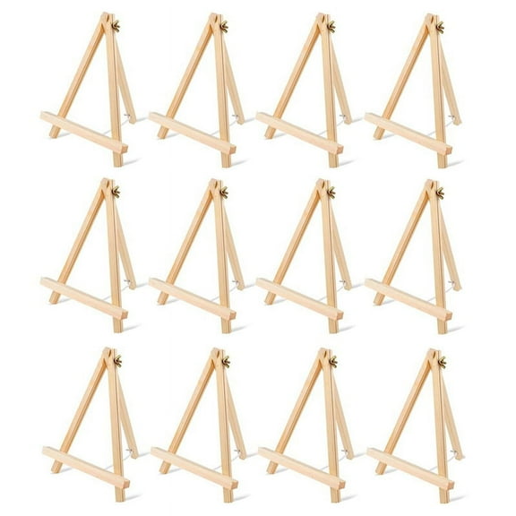 12PCS Wood Easels, Tabletop Easels, Art Craft Painting Easel Stand for Artist Adults Students