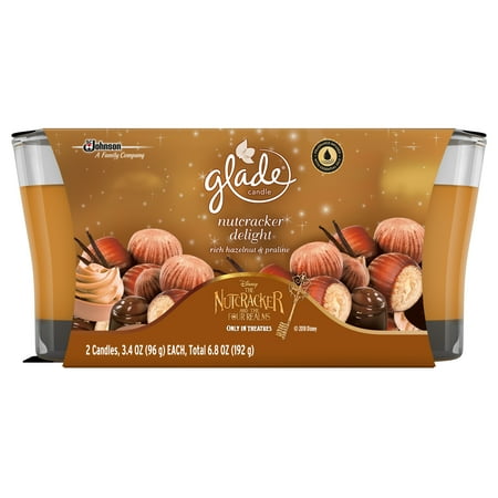 Glade Jar Candle Air Freshener, Nutcracker Delight, 2 ct, 6.8 oz