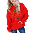 thumbnail image 6 of Staki Christmas Graphic Hoodies Girl Christmas Sweatshirt Casual Pullover Tops Christmas Hoodies for Girls(Red,4-5 Years), 6 of 7