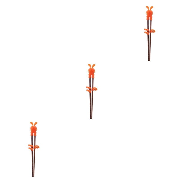 Palillos de aprendizaje antideslizantes Cateissary 1 par para niños madera