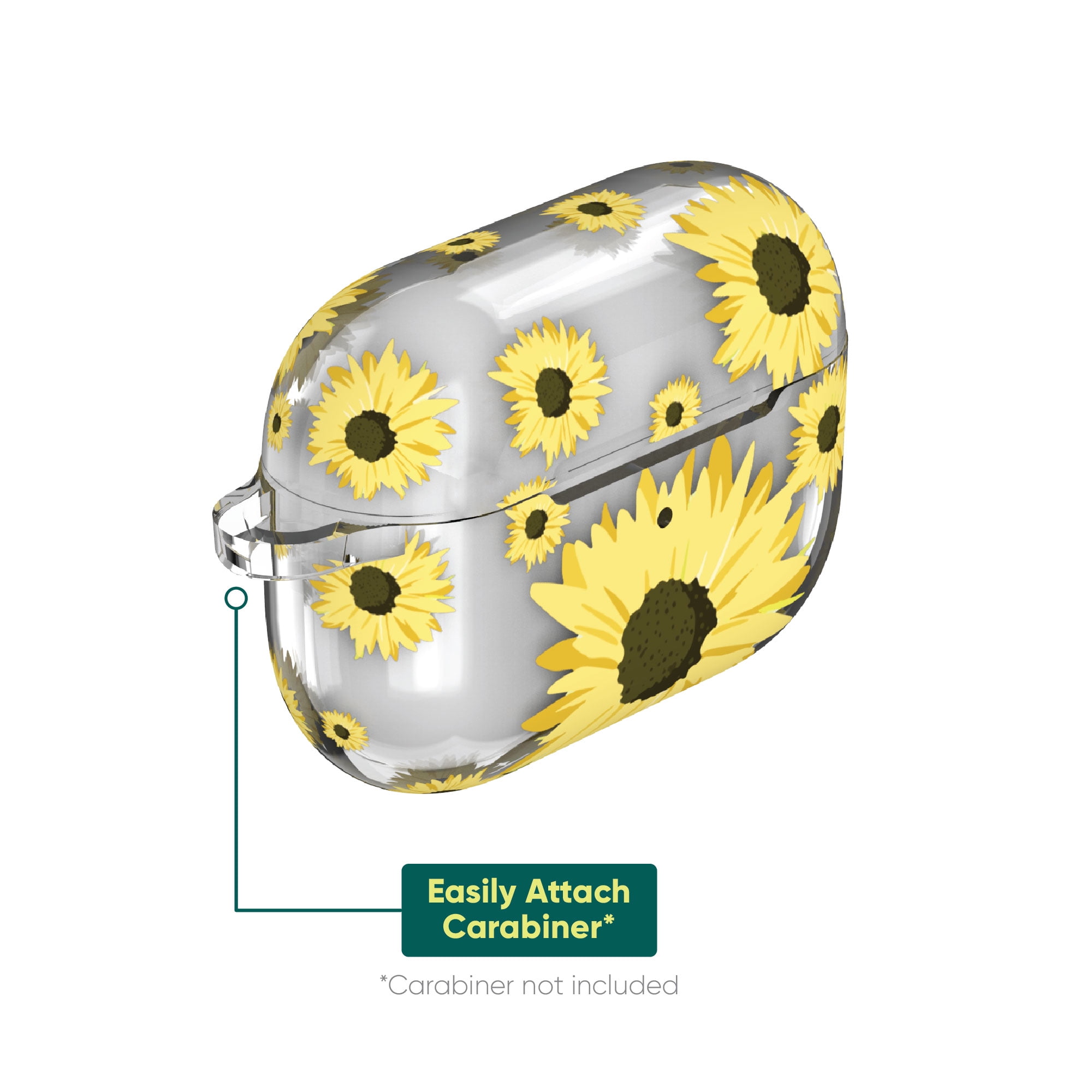 onn. Charging Case Cover for Apple AirPods Pro (1st and 2nd generation) - Sunflower