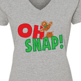 thumbnail image 4 of Inktastic Oh Snap Women's V-Neck T-Shirt, 4 of 5