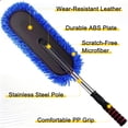 thumbnail image 7 of GARITIN Car Duster, Microfiber Car Cleaning Brush with Extendable Handle, Scratch-Free for SUV Truck RV Roof Windshield, Wet/Dry Washable Head, Blue, 7 of 7