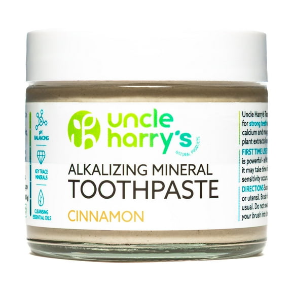 Uncle Harry's Fluoride Free Toothpaste - Cinnamon (3 oz glass jar)