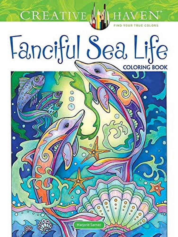 Creative Haven Fanciful Sea Life Coloring Book (Spiral Bound)