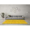 thumbnail image 3 of Ahgly Company Indoor Round Abstract Yellow Modern Area Rugs, 5' Round, 3 of 4