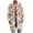 Khaki, variant on ZQUUVOU Men's Winter Faux Fur Jacket Striped Pattern Lapel Collar Streetwear Fashion Warm Plush Windproof Coat Khaki