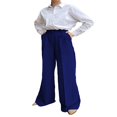 thumbnail image 1 of POINTERTECK Women Casual Suit Pants Solid Color Loose Stretch High Waist Wide Leg Trousers for Home Office, 1 of 3