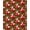 Brown, Pattern 1, variant on 8x10 Machine Washable Non-Slip Area Rug, Nordic Tomte Folk Art with Whimsical Starburst Motifs High Traffic Rug, Red, 626486