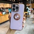 thumbnail image 2 of Funda morada magnética chapada para iPhone 14 13 12 11 Pro Max XS XR XS 7 8 Plus SE 2020 14Pro, fundas blandas de lujo con soporte para anillo Tan Jianjun unisex, 2 of 2
