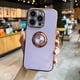 thumbnail image 2 of Funda morada magnética chapada para iPhone 14 13 12 11 Pro Max XS XR XS 7 8 Plus SE 2020 14Pro, fundas blandas de lujo con soporte para anillo Tan Jianjun unisex, 2 of 2