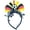 A006- C, variant on Soccer Headband, Silver Tinsel Headband, Team Sports Headband, Game Day Accessory, 9X16 Inch 1Pc Decorative Headband with Flag Print, Soccer Graphic and Star Cutout Details for