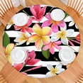 thumbnail image 2 of Pioneer Flower Floral Print Pattern Round Fitted Tablecloth with Elastic Edge,Dining Table Cover Waterproof,Outdoor Round Tablecloth for Camping,Dining,Indoor and Outdoor, 2 of 7