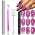 thumbnail image 1 of HYWWPFLAY 4 Piezas Imán de Ojo de Gato Cilíndrico Extra Grande para Uñas Barra de Esmalte de Gel Magnético de Doble Cabeza Imán de Uñas Multifunción Fuerte Magia Herramienta de Diseño de Manicura de O, 1 of 3