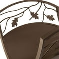 thumbnail image 6 of Panacea Compact Foldable Powder-coated Steel Oak Leaf Log Bin w/Pan, Brown, 6 of 9