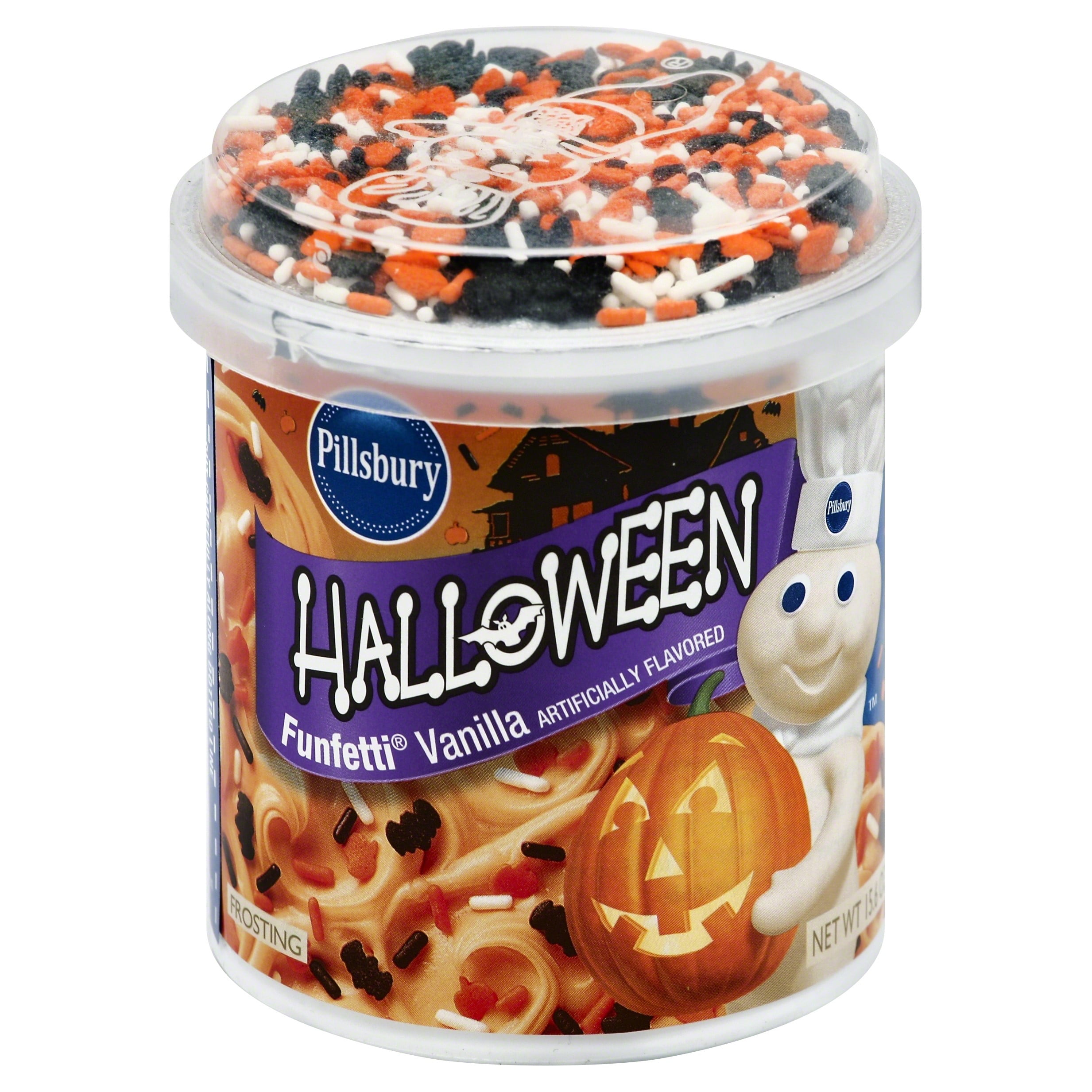 Pillsbury Funfetti Halloween Vanilla Frosting 15.6 OZ Can