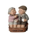 thumbnail image 2 of Fiudx Figura de Pareja de San Valentín, Decoración de Resina, Detalles Pintados a Mano, Accesorio de Jardín En Miniatura, Decoración para Bodas, Regalo Romántico para Parejas Mayores, Juego de 1 Piez, 2 of 4