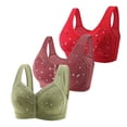 thumbnail image 1 of WILLBEST Brasieres Comodos Para Mujer Sujetador De Yoga Para Mujer, Con Hebilla Frontal Y Borde De Encaje, Sin Aro De Acero, Ajuste Sin Costuras, Talla Grande 1084, 1 of 3