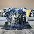thumbnail image 2 of Nawypu Super Soft Mink Quality Korean Style Queen Blanket - Grey Wolf Head, 2 of 6