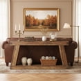 thumbnail image 6 of Tribesigns 70.9" Farmhouse Console Table, Long Sofa Table Behind Couch with Storage, Narrow Wooden Console Station, Industrial Rustic Entryway Furniture for Hallway, Entry, Living Room, Brown, 6 of 13