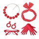 thumbnail image 2 of Conjunto de Disfraz Retro de los años 50 Sunnimix para mujer Rojo, 2 of 8