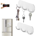 thumbnail image 1 of WWS-2-Pack Magnetic Key Holder with 3 Hooks for Refrigerator, Kitchen, and Laundry Rooms, 1 of 4