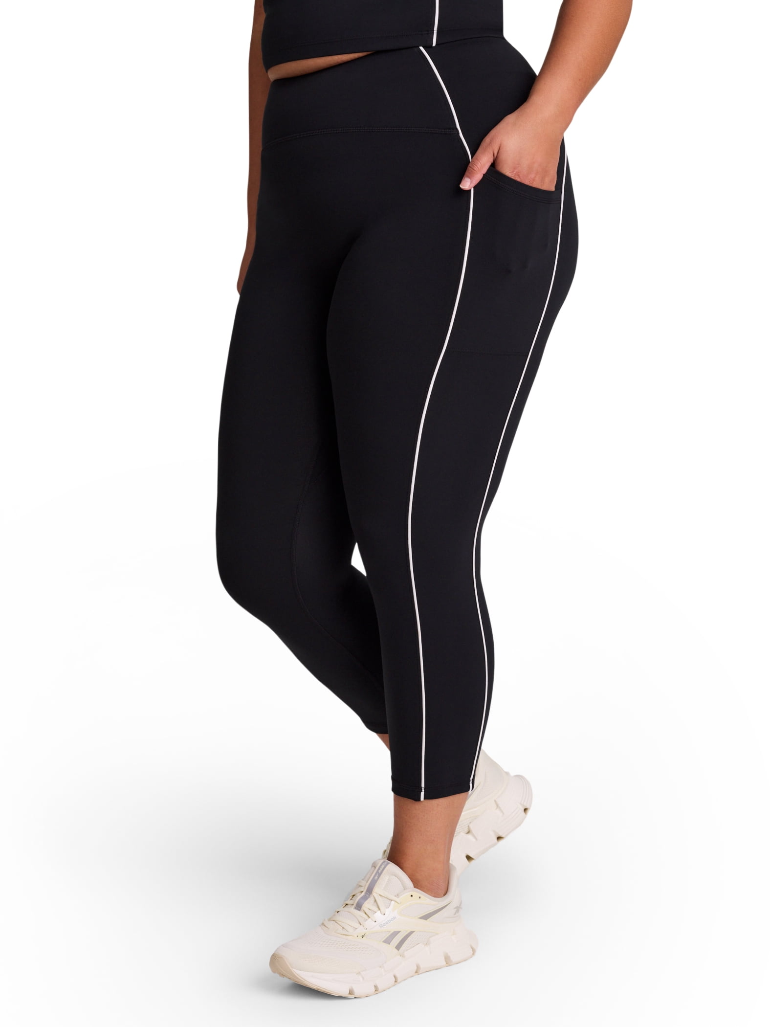 Reebok Women's and Women's Plus Team Player High Rise Capri Legging, Sizes XS-4X