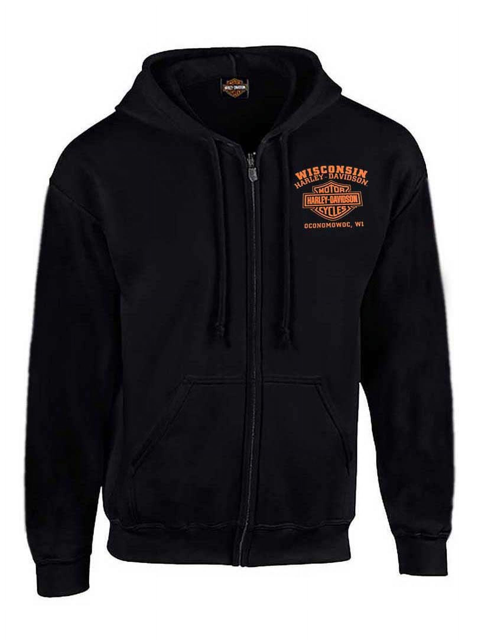 Harley-Davidson Men's Eagle Piston Full-Zip Hoodie Sweater