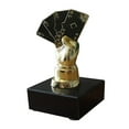 thumbnail image 4 of segolike 1 Pce Trophée à Main 6,25 Pouces sur Base Idéal pour l'Été Doré, 4 of 9