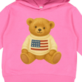 thumbnail image 3 of Inktastic Patriotic Bear with American Flag Sweater Toddler Hoodie, 3 of 4