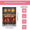 thumbnail image 4 of New Year Garden Flag 12x18 Inch Cute Fox Winter Holiday Yard Decor Double Sided Polyester Outdoor Seasonal Lawn Banner, 4 of 6