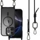 thumbnail image 1 of Funda MAGEASY para iPhone 16 Pro 6.3 con correa cruzada negra, 1 of 9