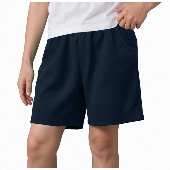 NOLDARES Toddler Boy Shorts Elastic Waist Boys Athletic Basketball Soccer Shorts Summer Pull-On Comfort for Playwear(Dark Blue,4-5 Years)