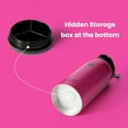 thumbnail image 3 of BOTTLE BOTTLE 16 oz sports water bottle stainless steel insulated kids water bottle with straw and pills holder for gifts and school viva magenta, 3 of 6