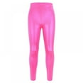thumbnail image 3 of GYRATEDREAM Girls Shiny Wet Look Leggings Kids Liquid Metallic Dance Footless Tights Pants 4-10 Years, 3 of 8