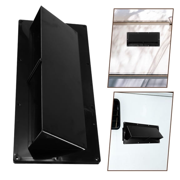 LOLIPPYY 2Pcs Black Camper Range Hood Vent Cover Plastic Sturdy Efficient Exhaust